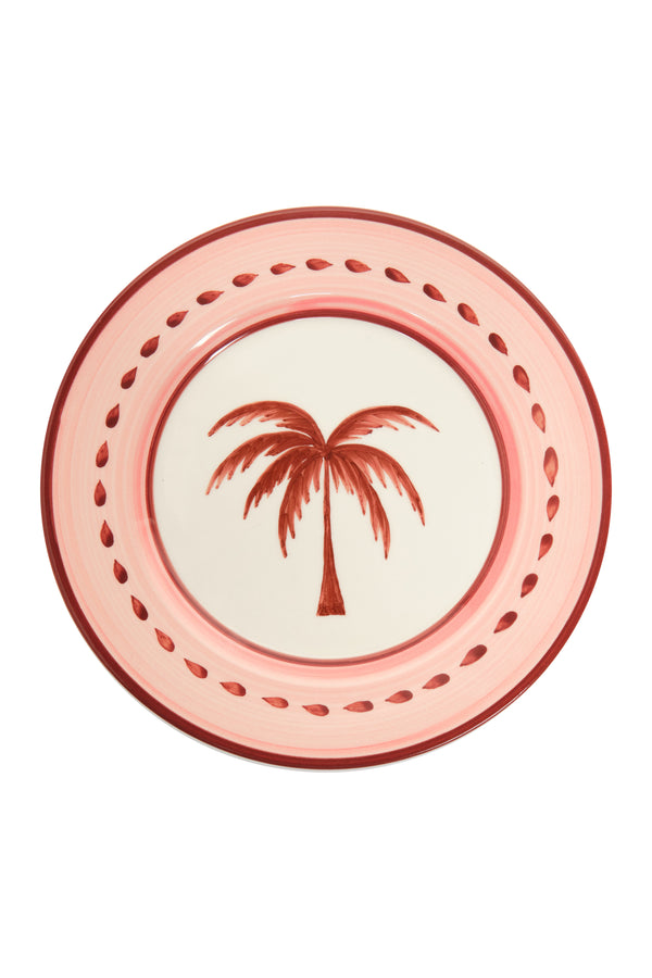 JDD Palm Salad Plate / Soft Pink